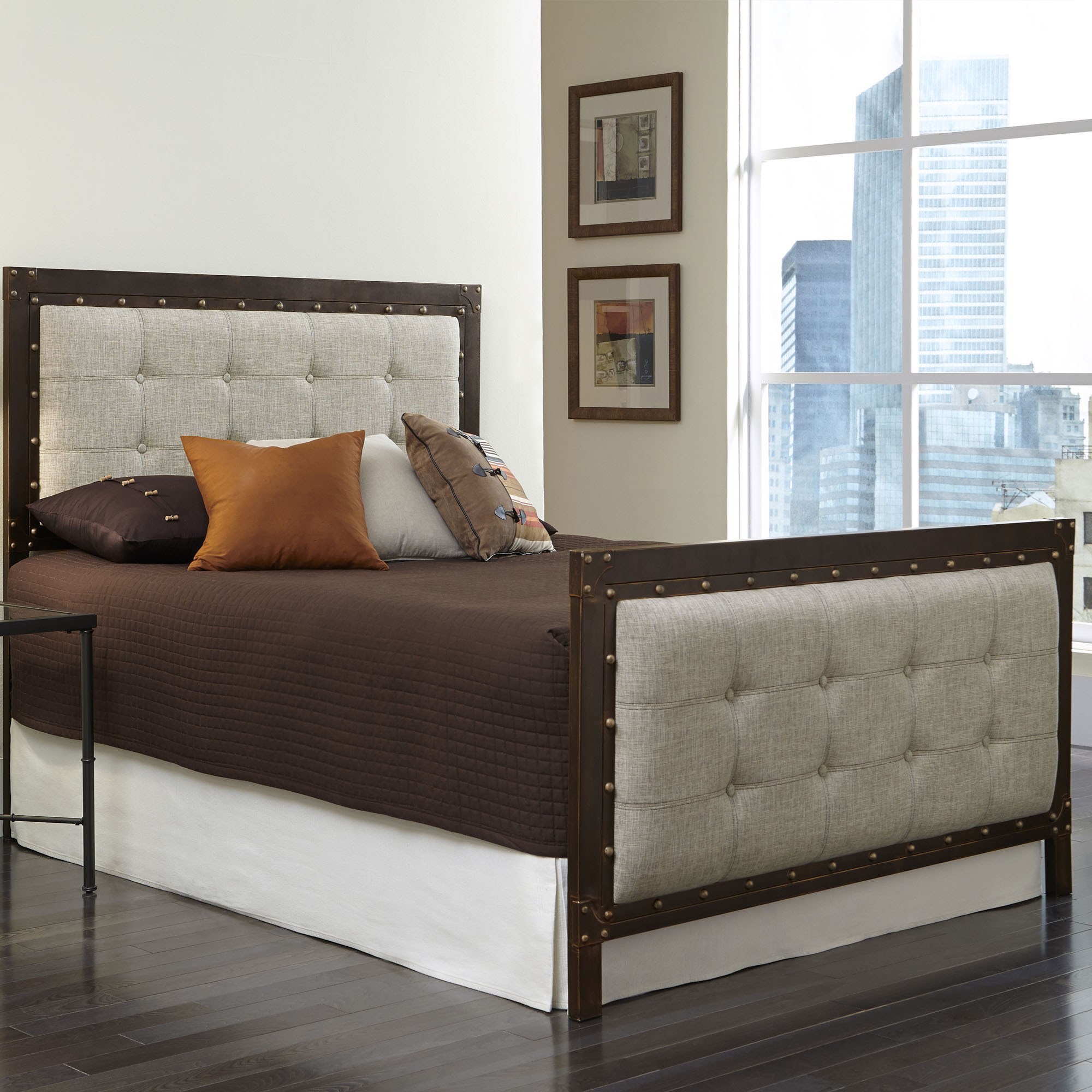 Fashion Bed Group Upholstered Headboards and Beds Queen Metal and